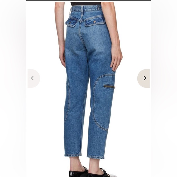 RE/DONE Racer Taper Speedway Jean in blue organic rigid denim. Women’s Sz 29 NWT - Picture 4 of 13